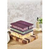Selka Home Nora 4'lü 4 Lt.+ 2,5 Lt.+ 1,2 Lt+1,2 Lt Saklama Kabı - Açık Gri