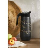 Selka Home Siyah Mermer Desen Cam Sürahi 1500 ml - 1,5 lt - Şeffaf