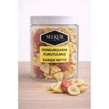 Selkur Dondurularak Kurutulmuş Karışık Meyve 50 gr Kavanozda Türkiye Menşeli Sağlıklı Atıştırmalık