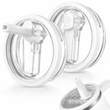 SellHubX 40 OZ Uyumlu Yedek Kapak – Sızdırmaz Leakproof Tasarım – BPA Free Yedek & Upgrade Lid – Stanley Quencher ile Uyumlu Bardak & Termos Kapağı + iç pipeti (Beyaz)