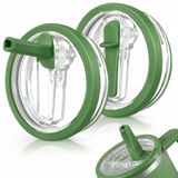 SellHubX 40 OZ Uyumlu Yedek Kapak – Sızdırmaz Leakproof Tasarım – BPA Free Yedek & Upgrade Lid – Stanley Quencher ile Uyumlu Bardak & Termos Kapağı + iç pipeti (Yeşil)