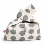 SellHubX El Yapımı Desenli Kadın El Çantası, Astarlı Kumaş Bilek Çantası, Küçük Günlük Çanta, 22 × 16 cm (Yeşil/Krem Puantiyeli)