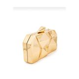 selma demir Gold Kadın Şık Boy Clutch Davet Çantası