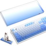 SELORSS Oyun Klavyesi Toz Kapağı Mekanik Klavye Kapağı Premium Şeffaf Akrilik Klavye Kapağı%85 TKL 87 Tuşlu Oyun Klavyesi (Mavi)