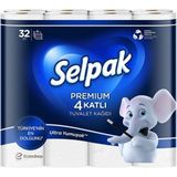 Selpak 32'lı Tuvalet Kagıdı Premıum 4 Katlı 1 Adet - Beyaz