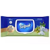 Selpak 50'li Organik Bambu Özlü & Zeytin Yağlı Özlü Islak Mendil