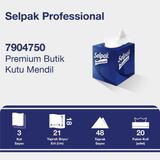 Selpak Butik Kutu Mendil 18 x 21 cm 48 Yaprak X 20 Adet (1 Koli) - Beyaz