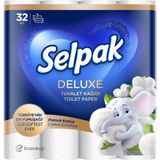 Selpak Deluxe Pamuk Katkılı Tuvalet Kağıdı 32'Li (2'Li Paket)