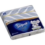 Selpak Deluxe Peçete 20'li 30X30 cm Özel Desenli Sofra Peçetesi 3'li Ekonomik Paket - 3 Adet