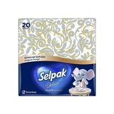 Selpak Deluxe Peçete 20'li - Gösterişli Sofralar Serisi - Mavi-Yeşi-Beyaz-Pembe-Mor - Yeşil