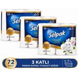 Selpak Deluxe Tuvalet Kağıdı Pamuk Katkılı 72 Rulo - Beyaz