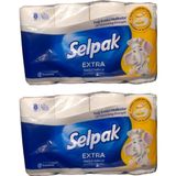 Selpak Extra 3 Katlı Yağ Emici 8'li (Rulo) Kağıt Havlu x 2 Adet - Beyaz