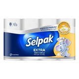 Selpak Extra Kağıt Havlu 8'li Rulo Yüksek Emicilik ve Dayanıklı Yapı ile Mutfak Kullanımına Uygun - Beyaz