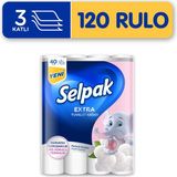 Selpak Extra Pamuk Katkılı ve Pudra Kokulu Tuvalet Kağıdı 120'LI - Beyaz