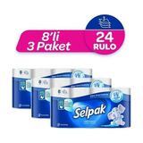 Selpak Hijyen 3 Katlı Kağıt Havlu 8'li 3 Adet - Beyaz