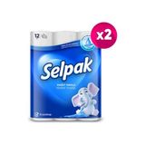 Selpak Kağıt Havlu 12'li 2'li Set - Beyaz