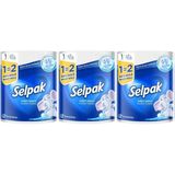 Selpak Kağıt Havlu (3 Katlı) Dev Rulo (3’lü Set) - Beyaz