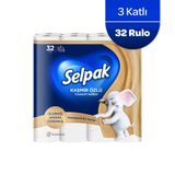 Selpak Kaşmir Katkılı 3 Katlı Tuvalet Kağıdı 32'li