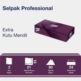 Selpak Professional Extra Kutu Mendil 21 x 18 cm 80 Yaprak x 24 Adet (7906621)