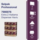 Selpak Professional Extra Z Katlı Dispenser Kağıt Havlu - 200 Yaprak, 12 Paket, 2 Katlı, Endüstriyel ve Ev Kullanımına Uygun
