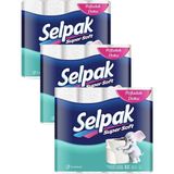 Selpak Tuvalet Kağıdı 32 Rulo 3 Katlı 3 Paket Pofuduk Doku ile Yumuşak ve Dayanıklı