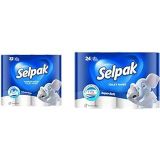 Selpak Tuvalet Kağıdı, 32'li, 1 Paket (1 x 32 Adet), 2.83 kg + Selpak Tuvalet Kağıdı 24'lü