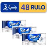 Selpak Tuvalet Kağıdı Extra Pamuksu Doku 48 Rulo - Beyaz