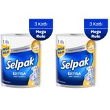 Selpak Yağ Emici Kağıt Havlu 1 Dev Rulo (1:3) (2 paketi)