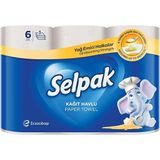 Selpak Yağ Emici Kağıt Havlu 6 Lı - Beyaz