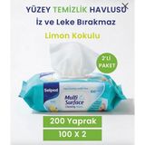 Selped Yüzey Temizlik Havlusu - Limon Kokulu Çok Amaçlı Pratik Yüzey Temizlik Havlusu 2'li Set - 100*2