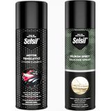 Selsil 2 Li Oto Bakım Seti Motor Temizleme 500 ml ve Silikon Sprey 500 ml - Şeffaf