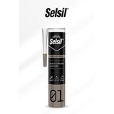 Selsil 280GR Şeffaf Silikon Mastik | Su Geçirmez Yapıştırıcı ve Dolgu | Esnek Sızdırmazlık