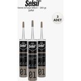Selsil 3 Adet Şeffaf Vedayanıklı Silikon Hatasız Montaj