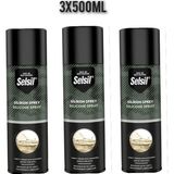 Selsil 3 x 500 ml Silikon Sprey Şeffaf Yağlayıcı Özelliği ile Yüksek Kalite Koruma Sağlar