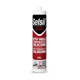 Selsil 310 Ml Kırmızı Yüksek Isı Silikon RTV %100 Silikon Polimer ile Yüksek Mukavemet Sağlar