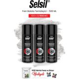Selsil 3'lü Fren Balata Temizleyici Sprey, 500 ml ve Rosie Pamuk - Şeffaf