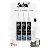 Selsil 3'lü Pro Pu 50 Mastik - Siyah, Rosıe - yok
