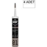 Selsil 4 Adet Genel Amaçlı Şeffaf Silikon 280 gr