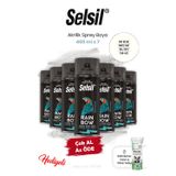 Selsil 400 ml x 7, Mat Beyaz Akrilik Sprey Boya ve Rosie