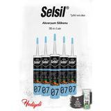 Selsil 5 Adet Akvaryum Silikon Şeffaf ve Rosıe - Beyaz - yok