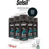 Selsil 5 Adet Siyah Mat Sprey Boya 400 ml ve Rosıe - Şeffaf