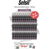 Selsil 500 Gr, 36 Al 30 Öde Silikonize Mastik, Beyaz ve Rosie Pamuk - Şeffaf
