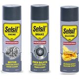 Selsil 500 ml Oto Bakım Seti Motor Temizleme Silikon ve Fren Balata Spreyi ile Profesyonel Sonuç