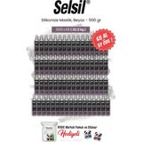 Selsil 65 Al 57 Öde, 500 gr Silikonize Mastik, Beyaz ve Rosie Pamuk - Şeffaf