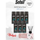Selsil 7 Adet Buzdolabı Beyazı Akrilik Sprey Boya 400 Ml, Rosıe Oda Kokusu - Şeffaf