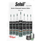 Selsil 7'Li 300 Ml Strafor & Süpürgelik Yapıştırıcı Silikon Ve Rosıe