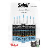 Selsil 7'Li Şeffaf Akvaryum Silikon Ve Rosıe