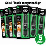 Selsil Arge Toptan Plastik Yapıştırıcı 28 gr Seramik, Ahşap, Birçok Sert Plastik, Porselen Karo, Fiberglas,beton ve Taş Üzerine Uygulanabilir. 5 Adet