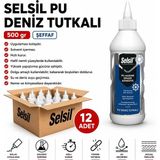 Selsil Arge Toptan Pu Deniz Tutkalı Şeffaf 500 gr 12 Adet