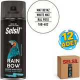Selsil Arge Toptan Rainbow Akrilik Sprey Boya 400 ml Mat Beyaz Ral 9010 12 Adet